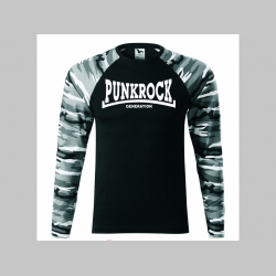 Punk rock Generation pánske tričko (nie mikina!!) s dlhými rukávmi vo farbe " metro " čiernobiely maskáč gramáž 160 g/m2 materiál 100%bavlna